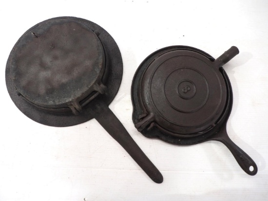 (2) Cast iron waffle irons