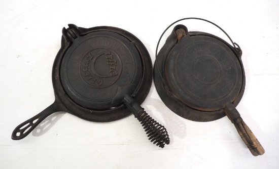 (2) Cast iron waffle irons