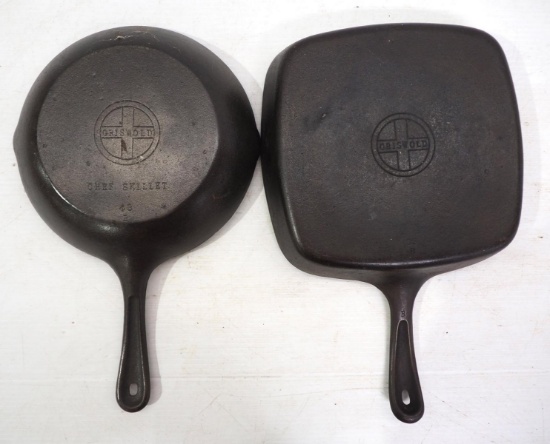 (2) Griswold cast iron Skillets