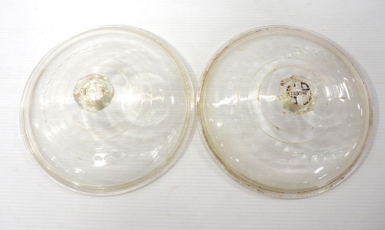 (2) Griswold glass Skillet Covers