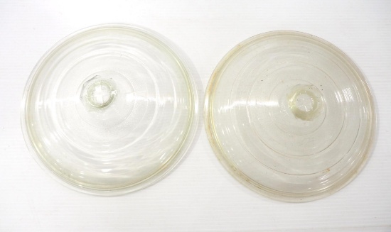(2) Griswold glass Skillet Covers