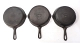 (3) Griswold No.6 Skillets