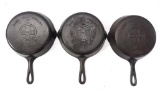(3) Griswold No.6 Skillets