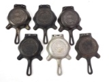 (6) Griswold cast iron Ash Trays