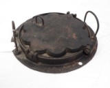 Heart-shaped cast iron waffle iron