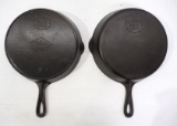 (2) Favorite Piqua Ware No.8 skillets