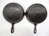 (2) Favorite No.8 cast iron skillets