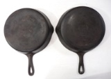 (2) Griswold No.8 cast iron skillets