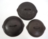 (3) Griswold cast iron lids