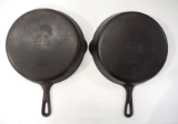 (2) Griswold No.9 cast iron skillets