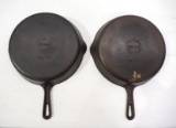 (2) Griswold No.9 cast iron skillets