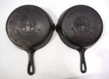 (2) Griswold No.7 cast iron skillets