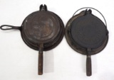 (2) Cast iron waffle irons
