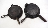 (2) Cast iron waffle irons
