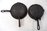 (2) Cast iron waffle irons