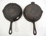 (2) Cast iron waffle irons