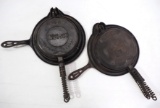 (2) Cast iron waffle irons