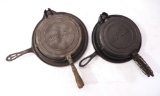 (2) Cast iron waffle irons