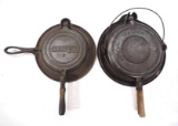 (2) Cast iron waffle irons