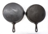 (2) Cast iron skillets