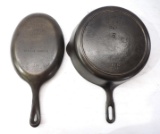 (2) Cast iron skillets