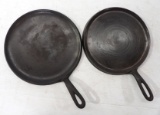 (2) Wagner cast iron Handled Griddles
