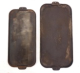 (2) Griswold cast iron Long Griddles