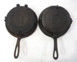 (2) Cast iron waffle irons