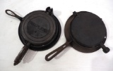 (2) Cast iron waffle irons