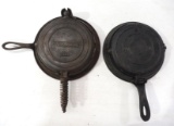 (2) Cast iron waffle irons