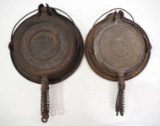 (2) Cast iron waffle irons