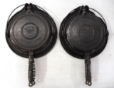 (2) Cast iron waffle irons