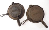 (2) Stover  waffle irons: No.7 / No.8