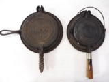 (2) Cast iron waffle irons