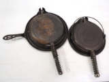 (2) Cast iron waffle irons