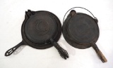 (2) Cast iron waffle irons