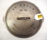 Griswold No.10 Self-Basting Skillet Cover