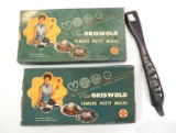(2) NOS Griswold Famous Patty Molds