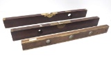 (3) Mahogany Plumb & Levels