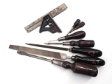 (8) Stanley Four Square Tools