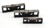(3) L.S. Starrett Cast Iron Levels