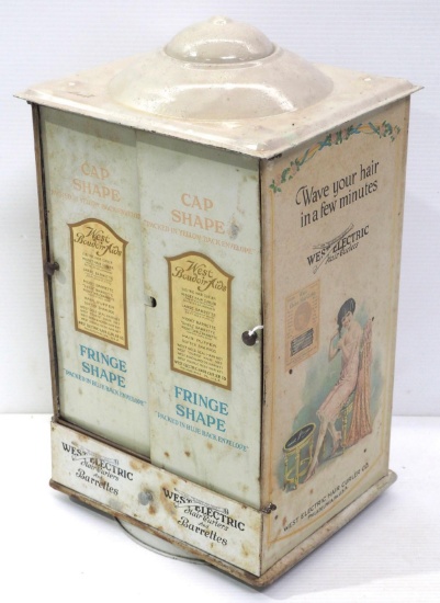 West Hair Nets display cabinet