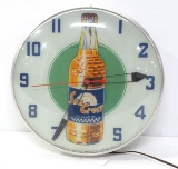 Lighted Sun Crest Drink clock