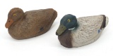 (2) Salesman sample papier mache duck decoys