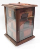 Cooks Leather Goods display cabinet
