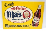 Ma's Old Fashion Root Beer sign