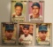 Five 1952 Topps cards - #166-#171 – Various Players