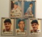 Five 1952 Topps cards - #144-#155- Various Players