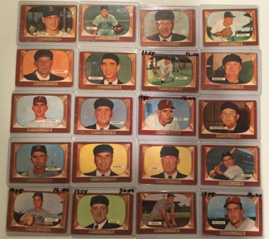 Twenty 1955 Bowman #273-#310 – Various Players