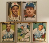 Five 1952 Topps cards - #131-#143 – Various Players